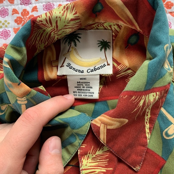 Banana Cabana Hawaiian Martini Shirt - Men’s Sz M - Picture 3 of 3